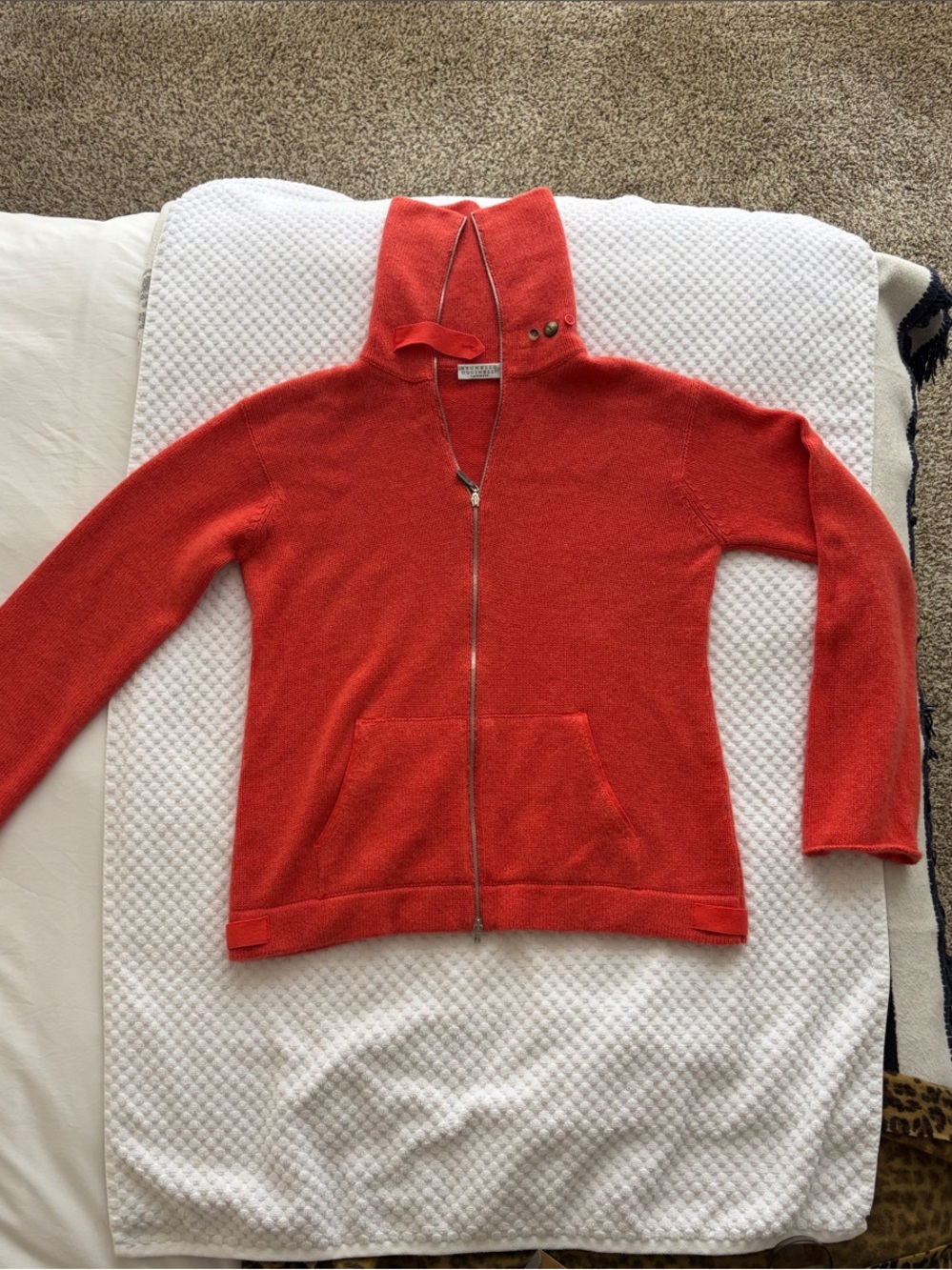 Brunello Cucinelli Zip-Front Cashmere Hooded Cardigan